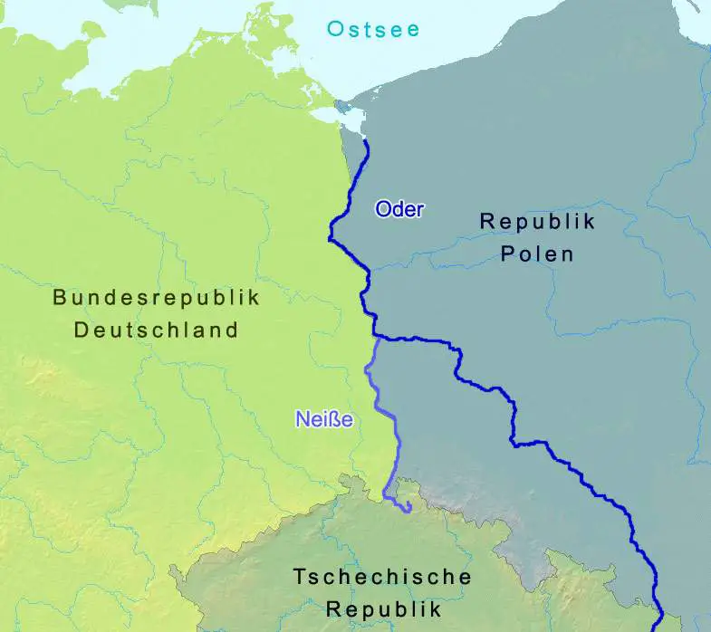 Oder Neisse Line Between Germany And Poland