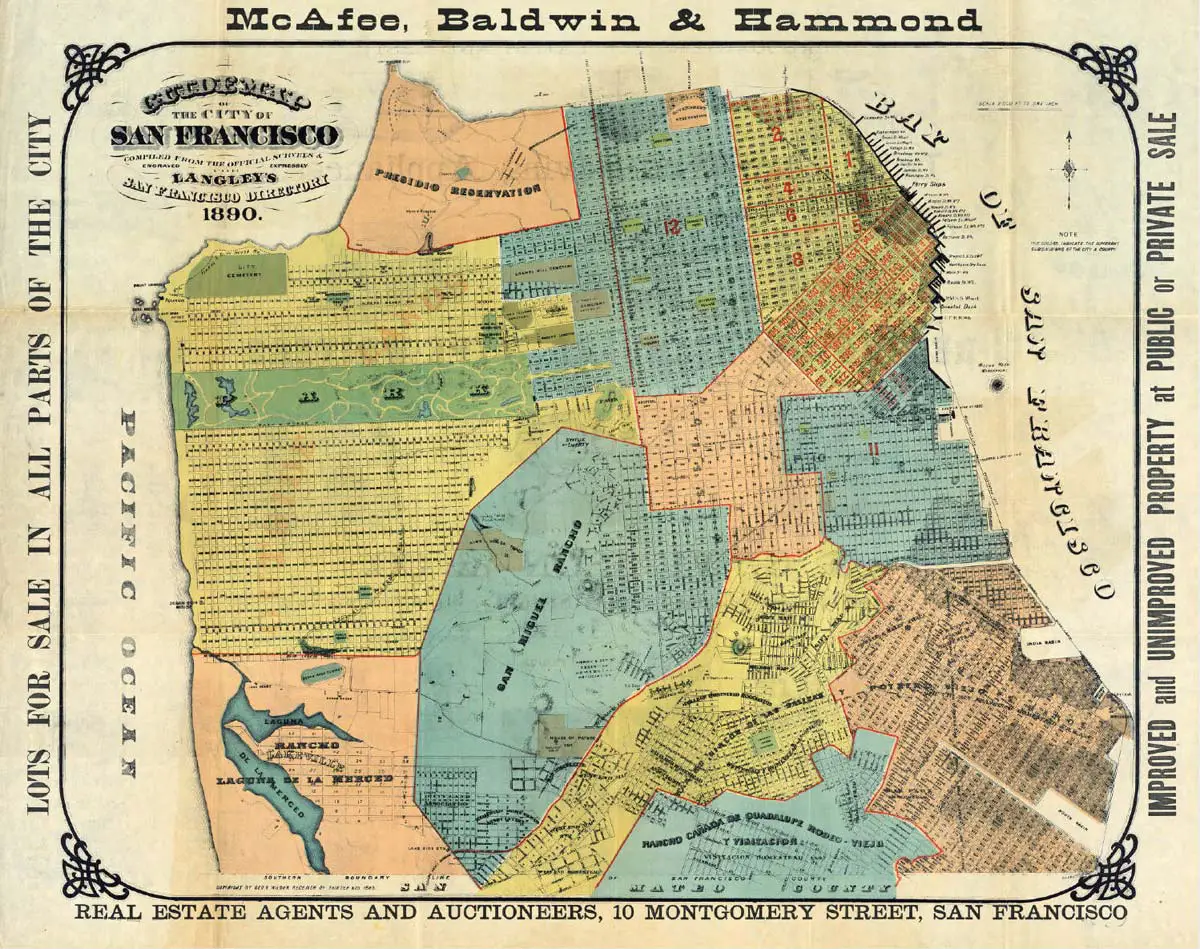 Old Map of San Francisco