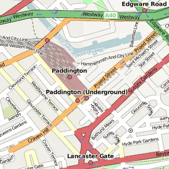 Paddington Station Location Map