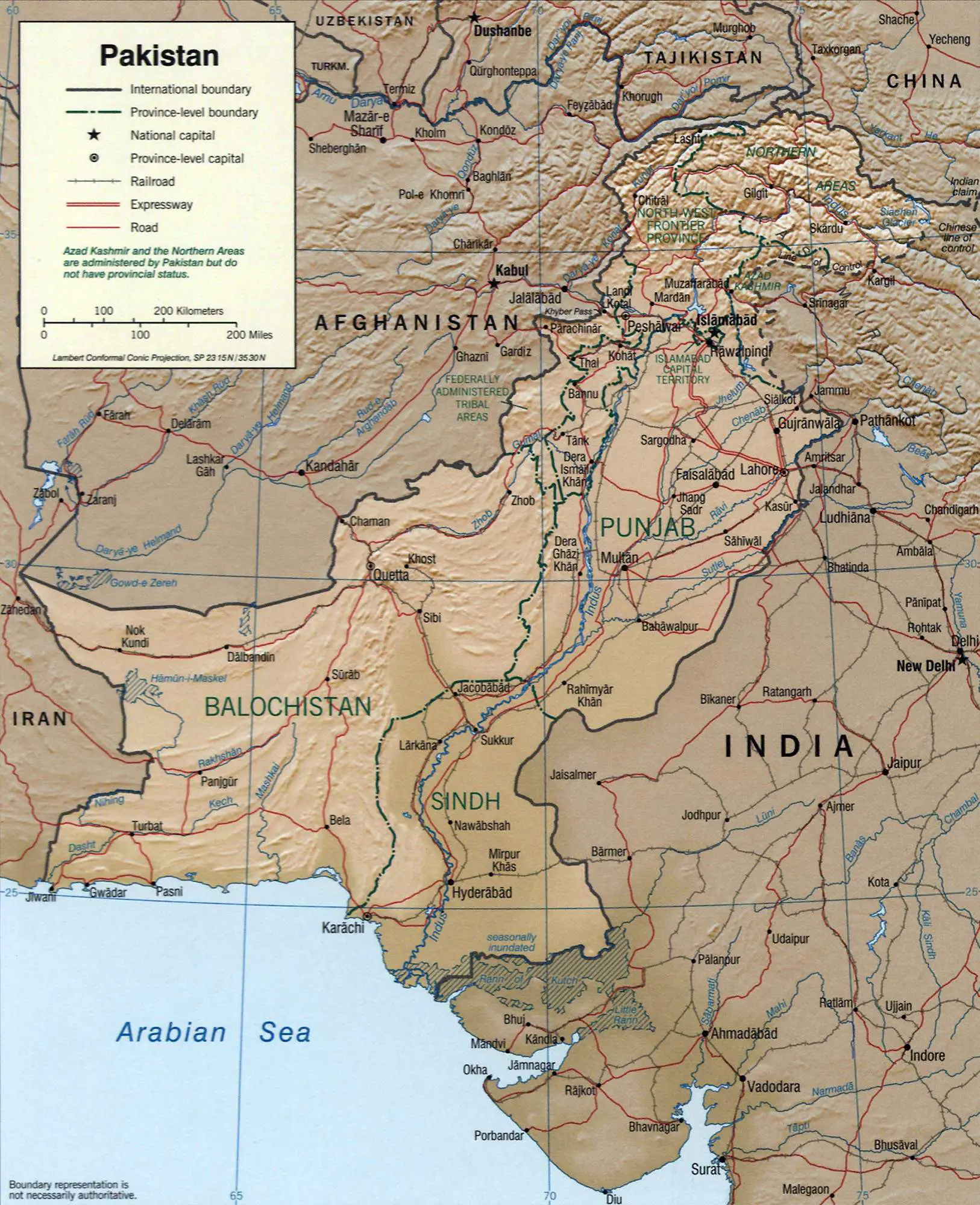 Pakistan 2002 Cia Map