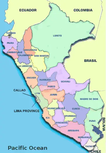 Peru Mapcolorful Jmk En Version