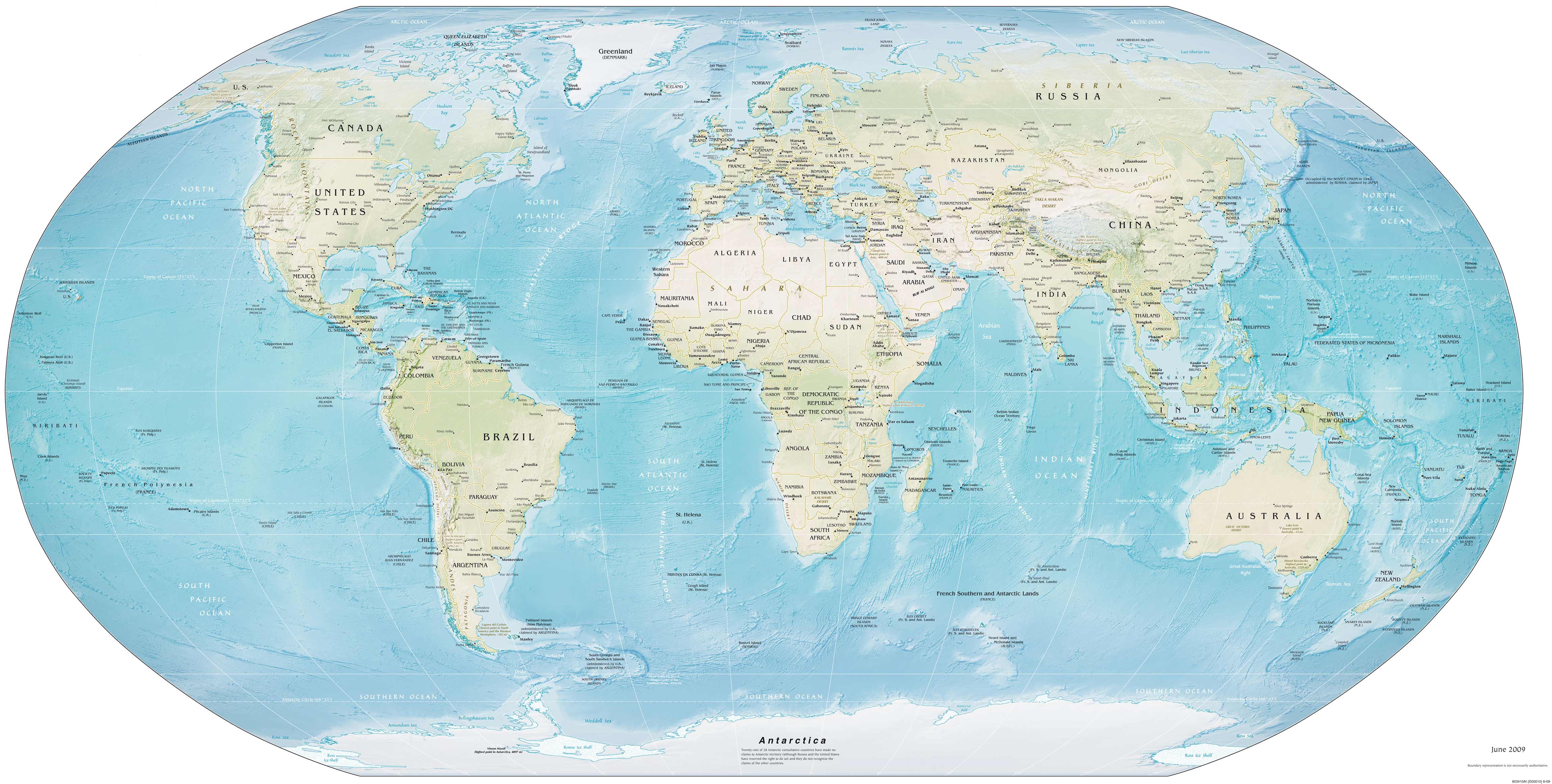 Physical World Map 2