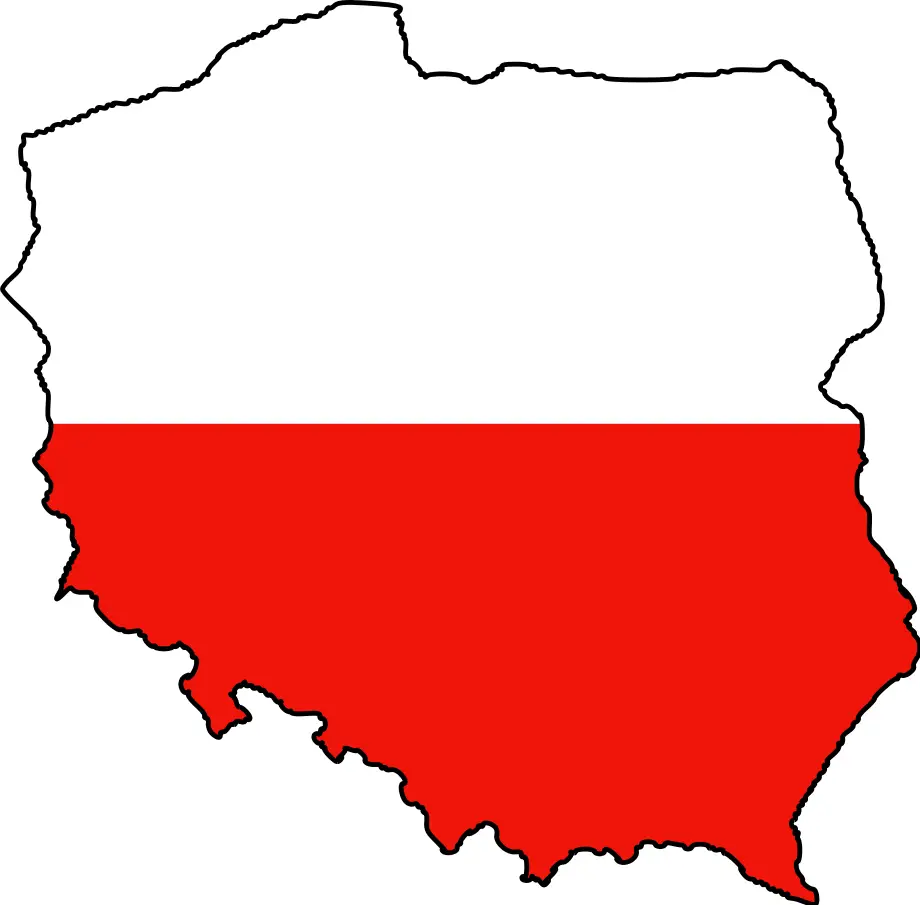 Poland Map Flag