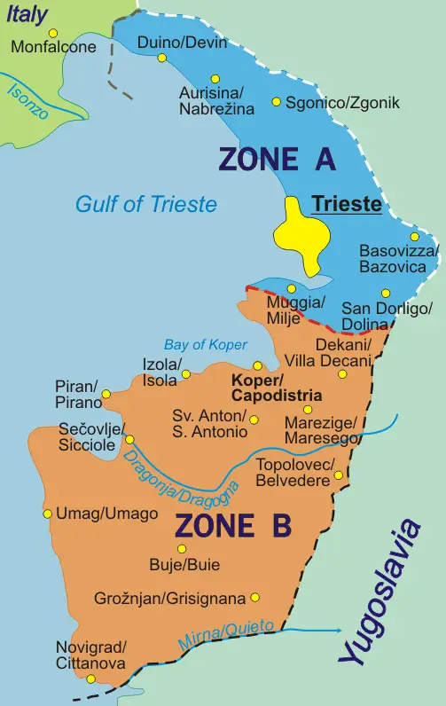 Political Map Trieste