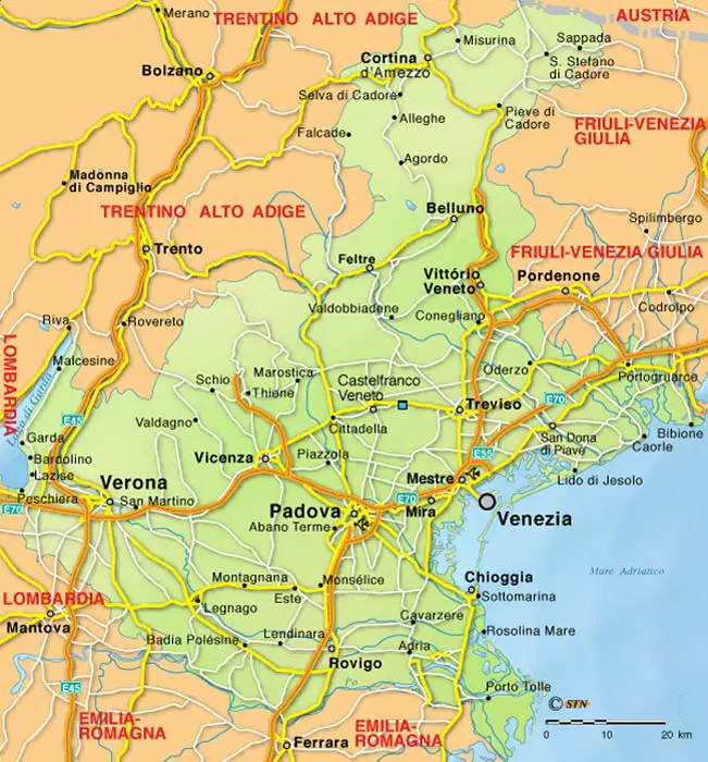 Political Map Veneto