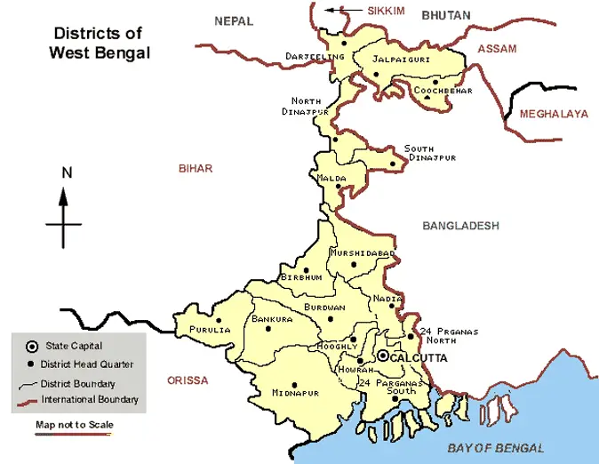 Political Map West Bengal