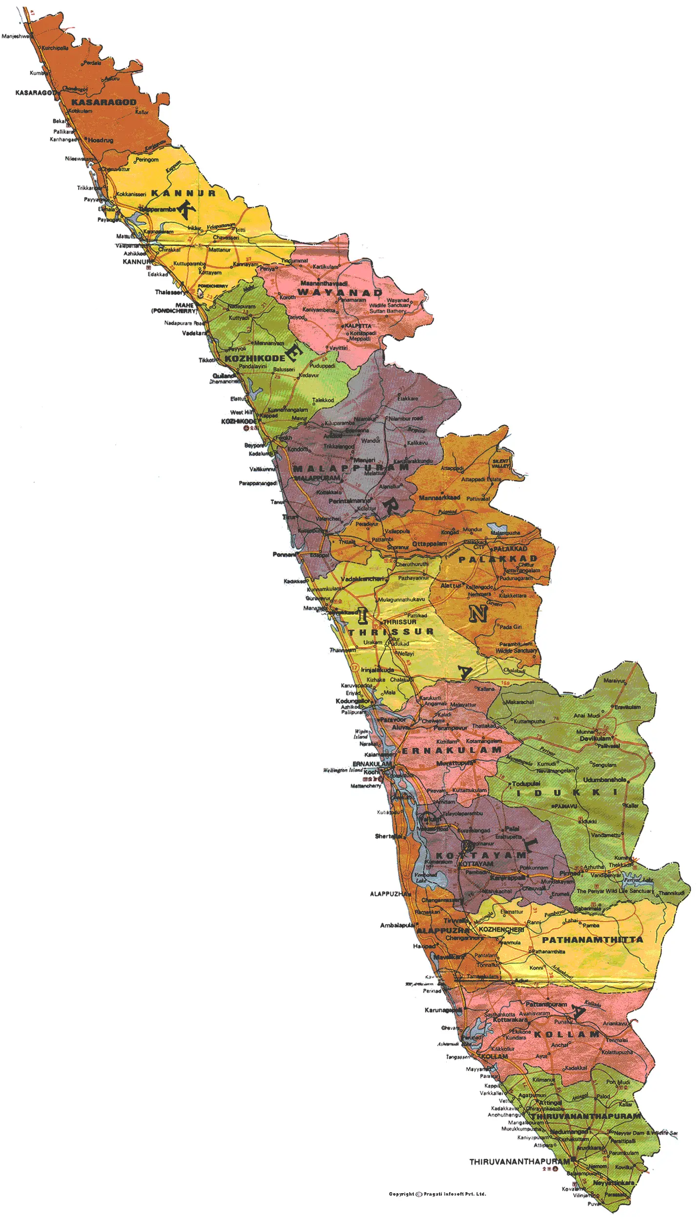 Political Map of Kerala