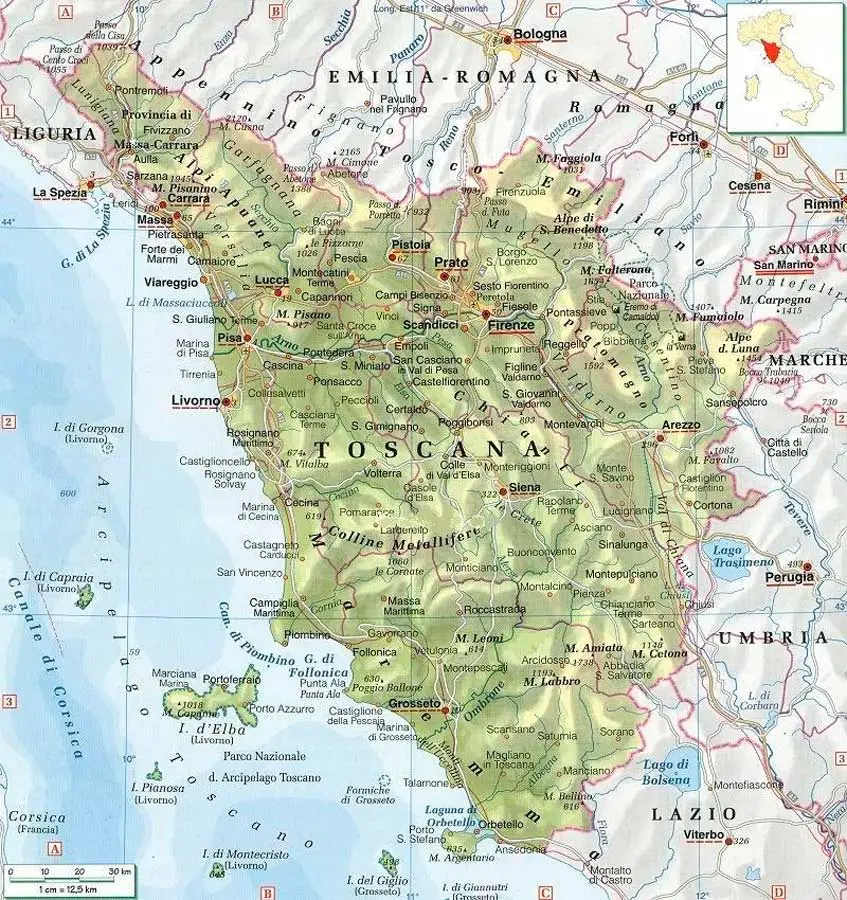 Political Map Of Tuscany MapSof Political Map Of Tuscany MapSof