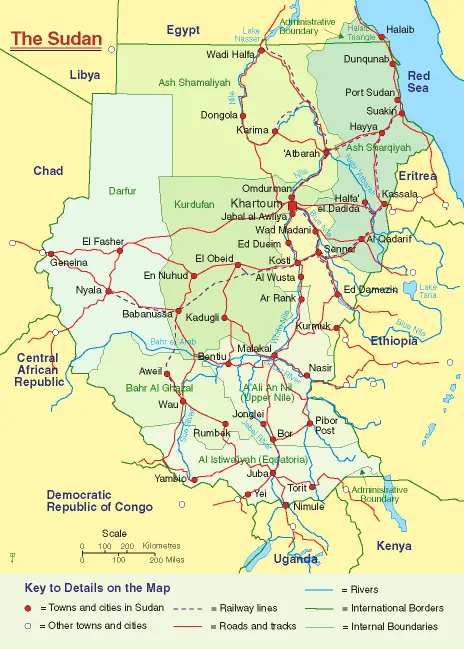 Political Map of Sudan