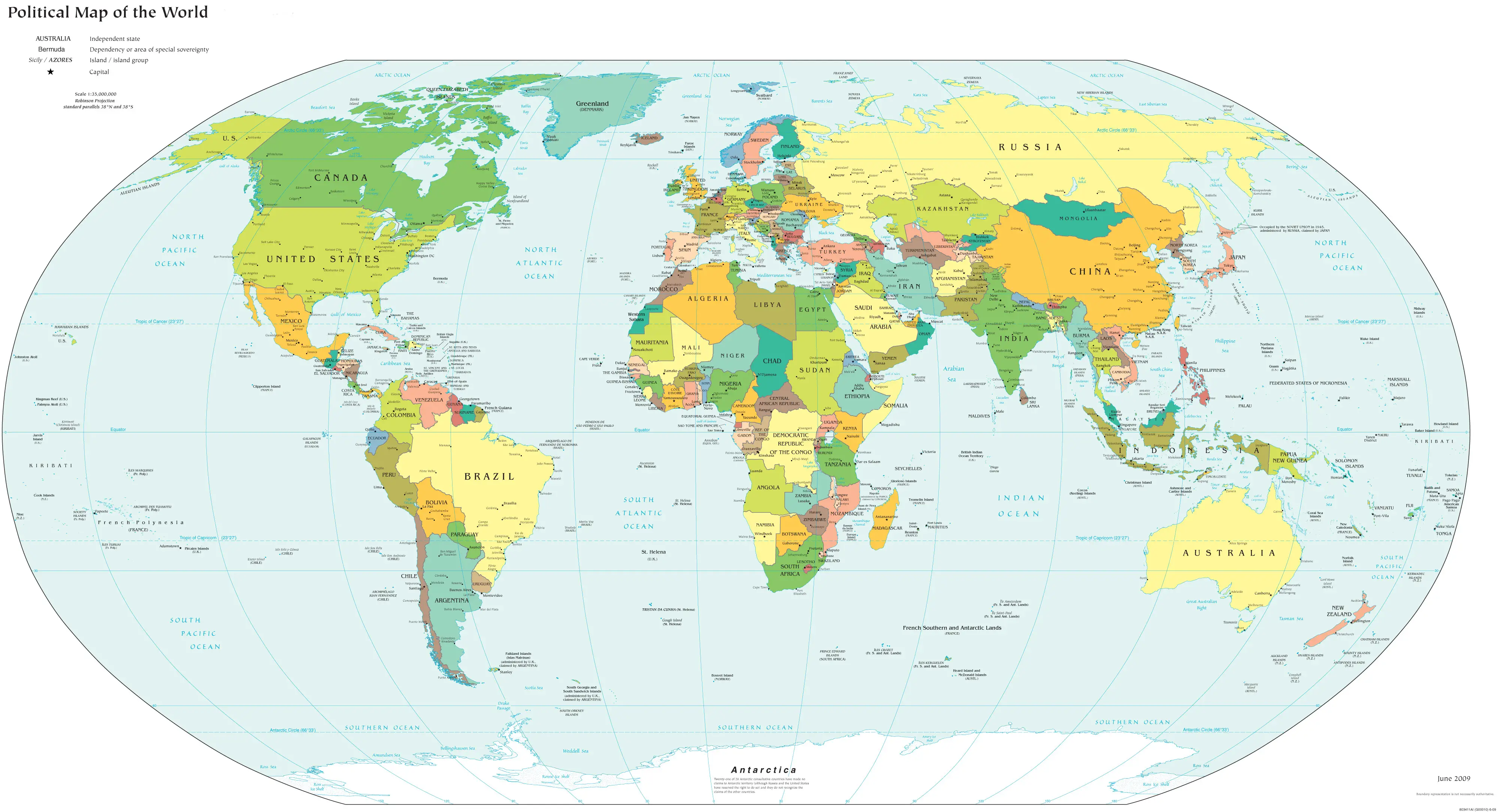Political World Map 2012
