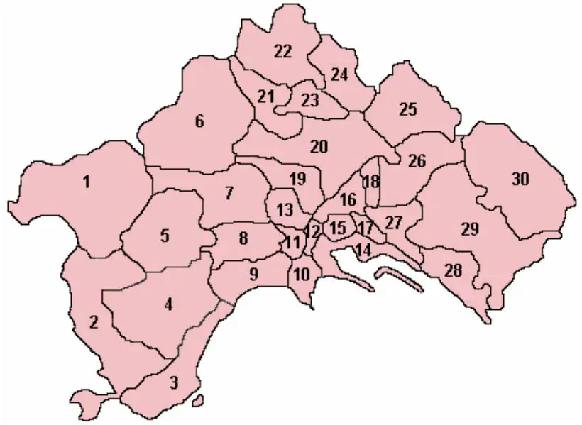 Quarters Map Naples