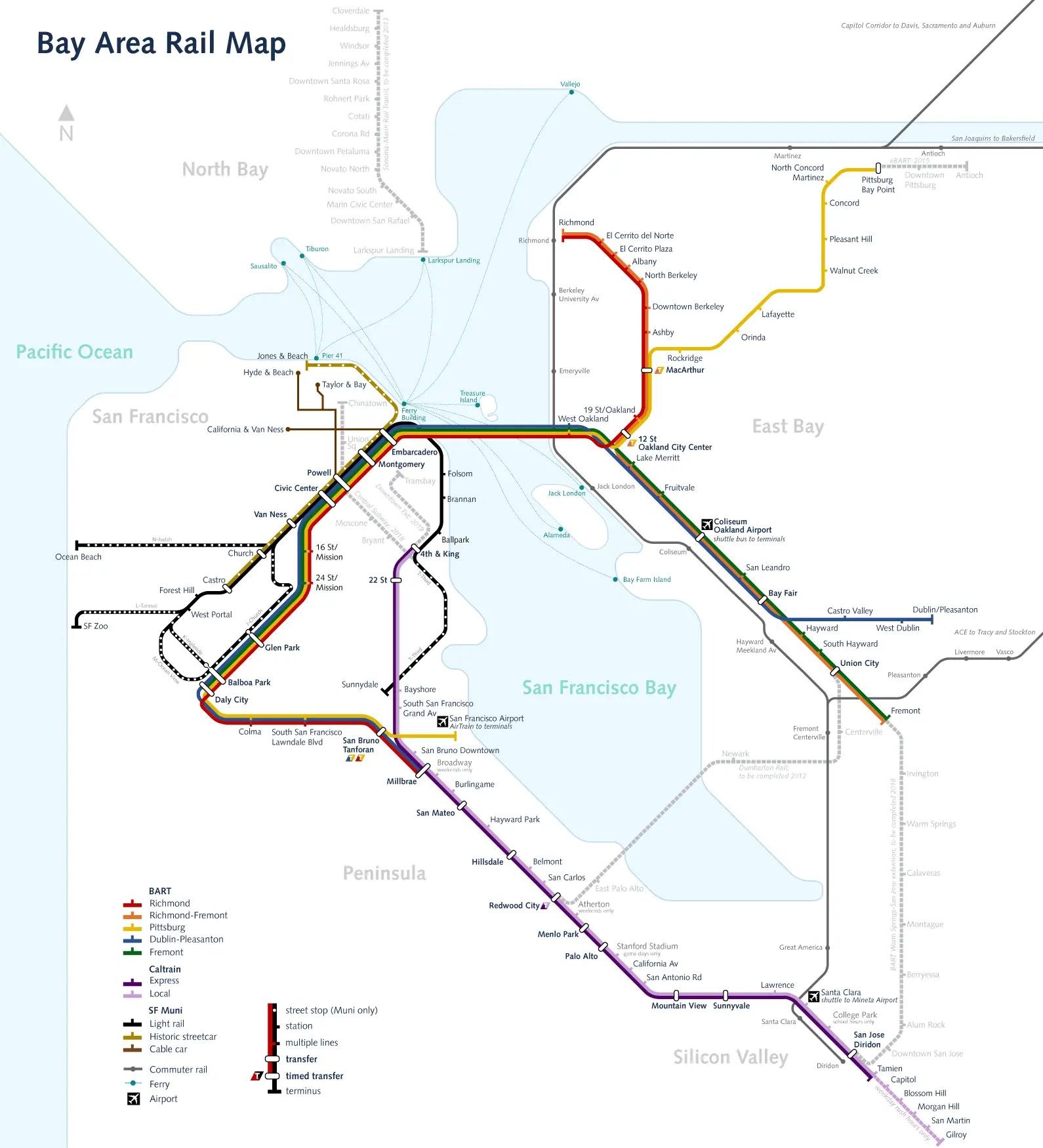 Railway Map San Francisco