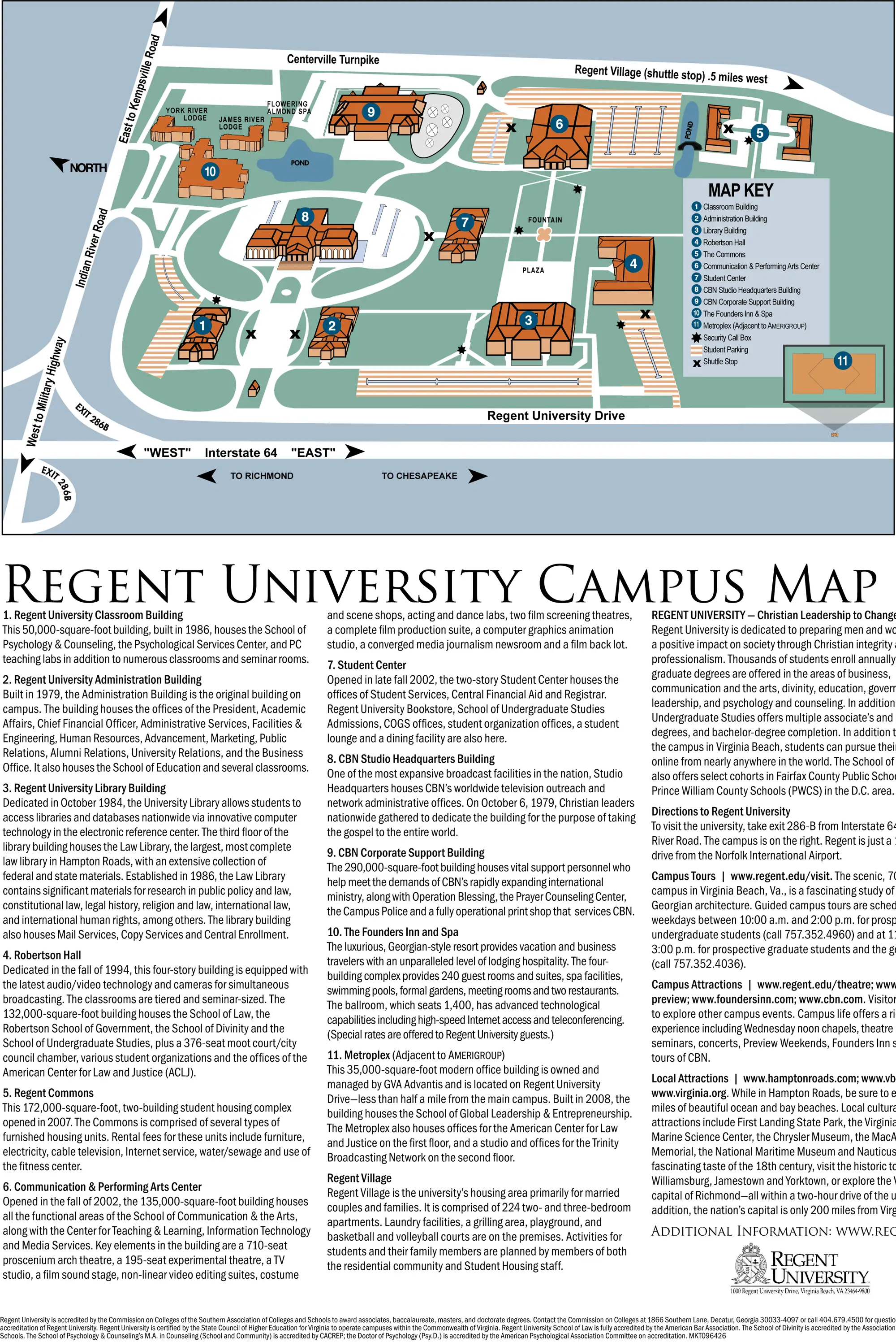 Regent University Campus Map