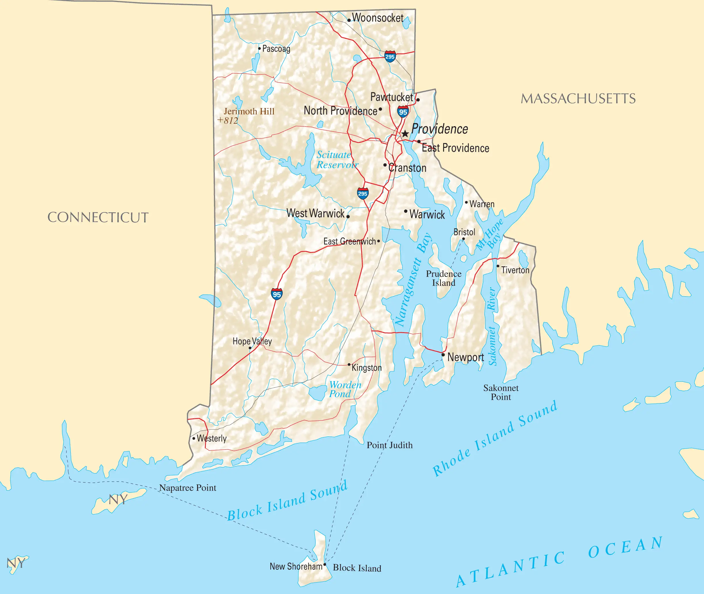 Rhode Island Reference Map