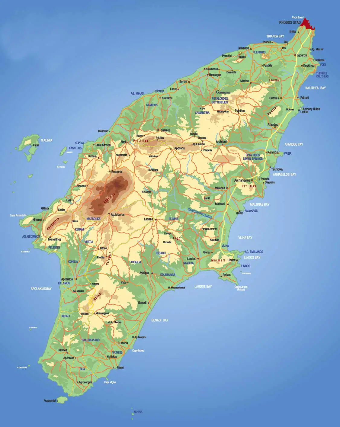 Rhodes Island Map