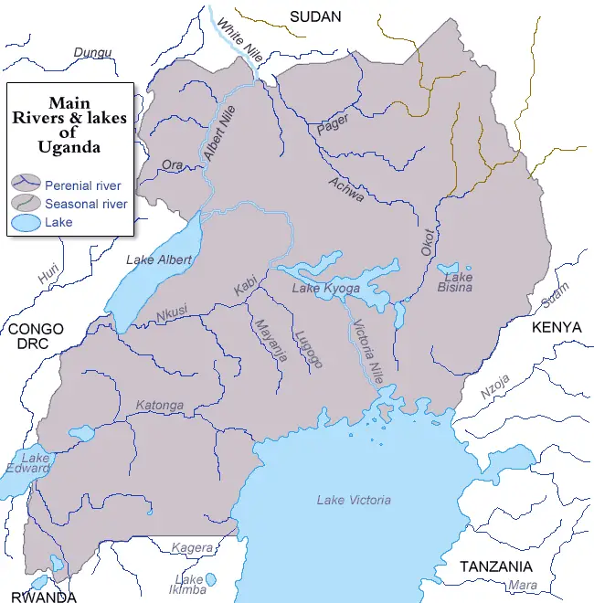 Rivers And Lakes of Uganda