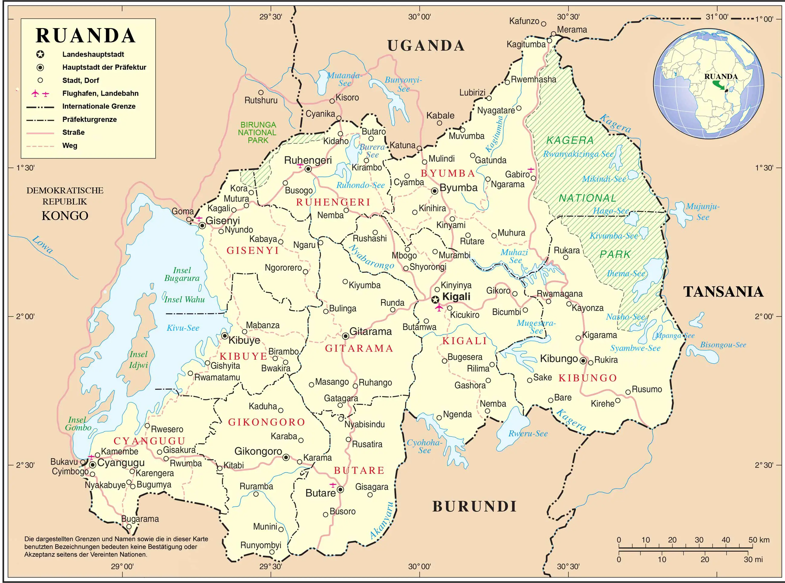 Ruanda Deutsch Uno Karte