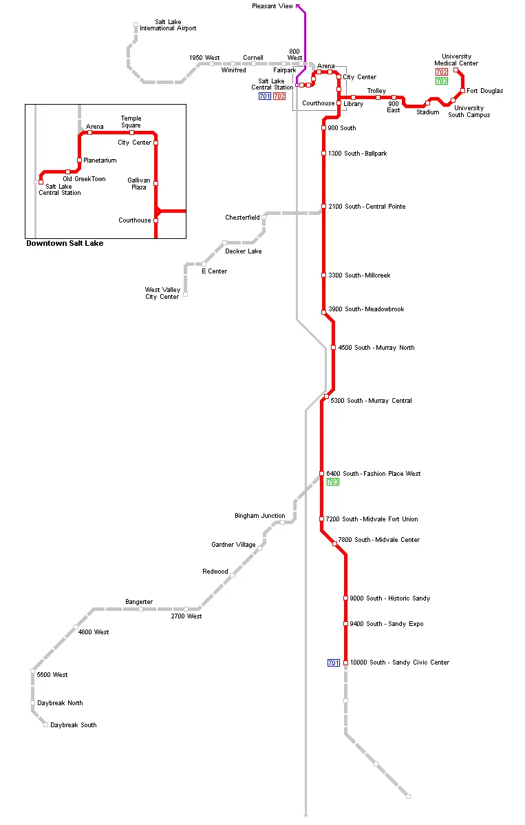 Salt Lake City Metro Map