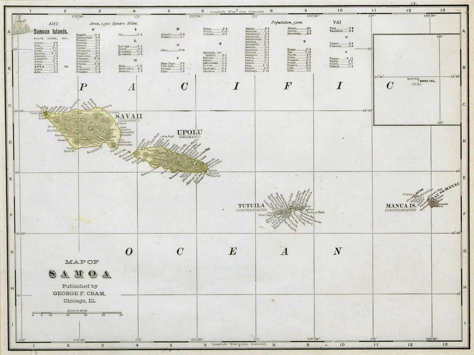Samoa Cram Map 1896
