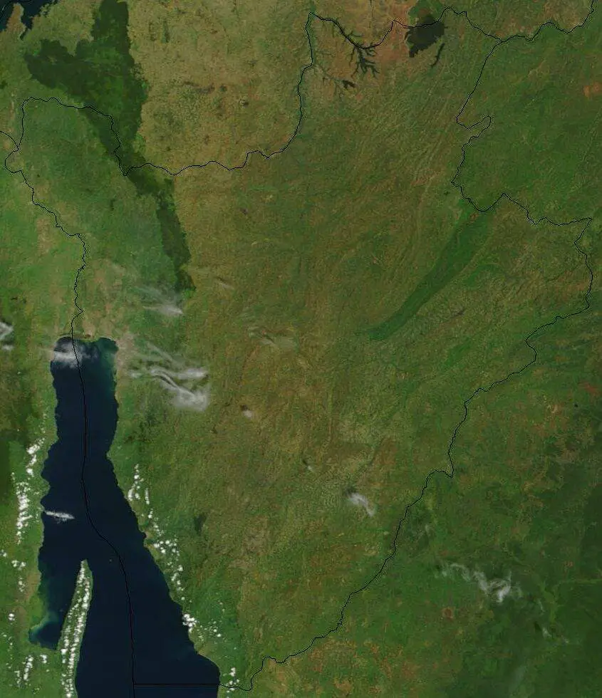 Satellite Image of Burundi In February 2003