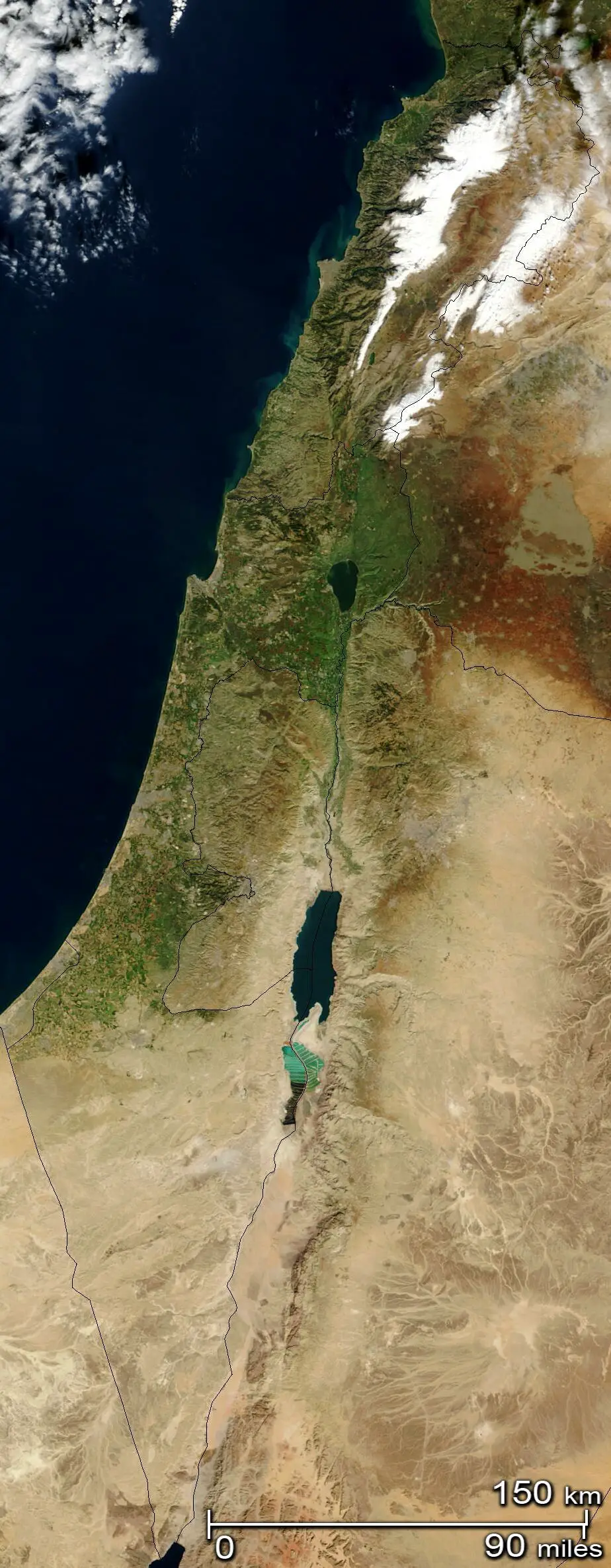 Satellite Image of Israel