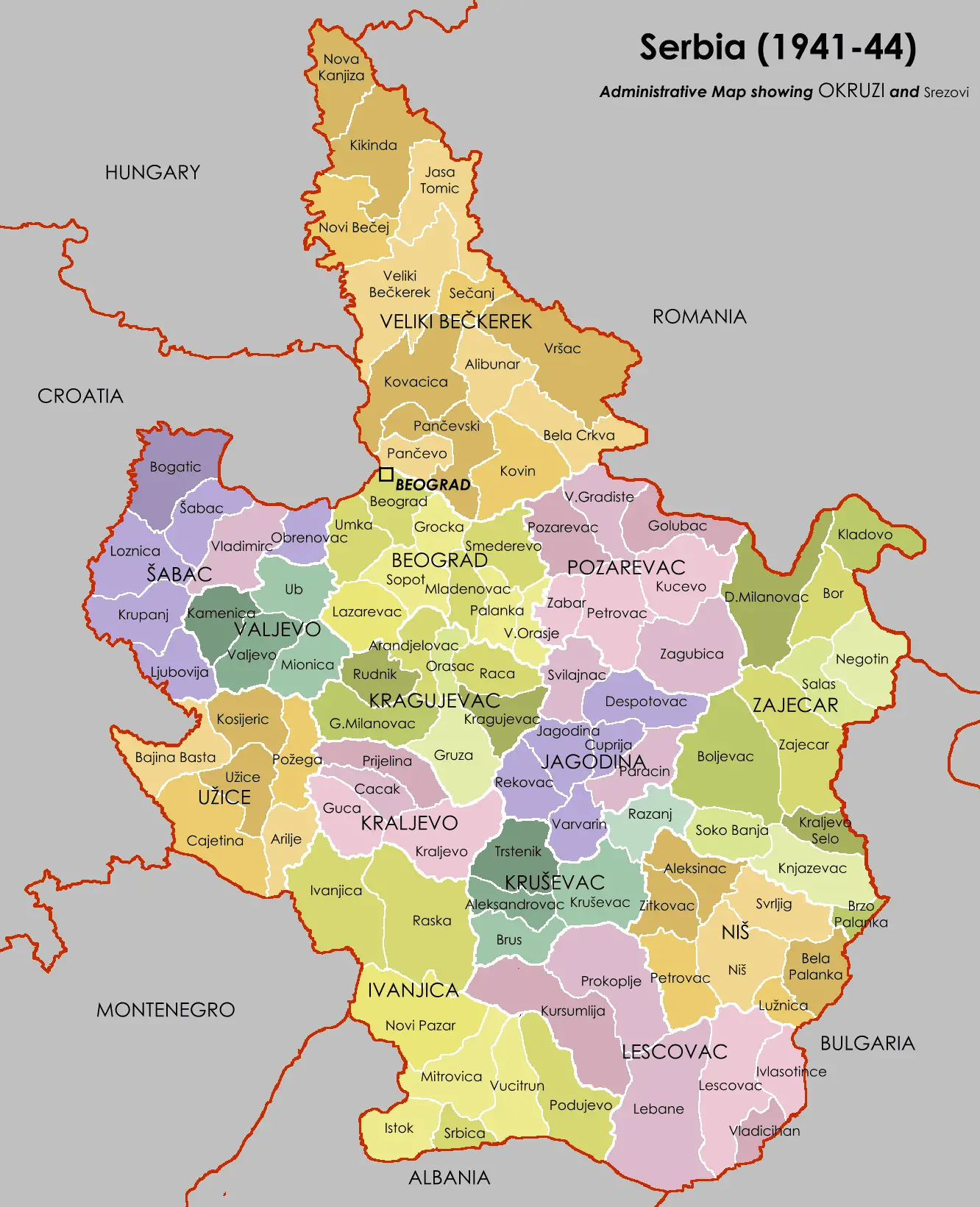 Serbia 1941 44 Map