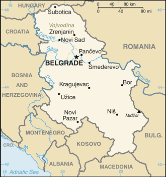 Serbia Map 1