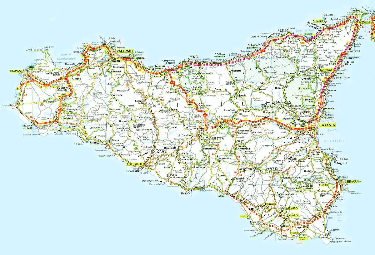 Sicily Road Map