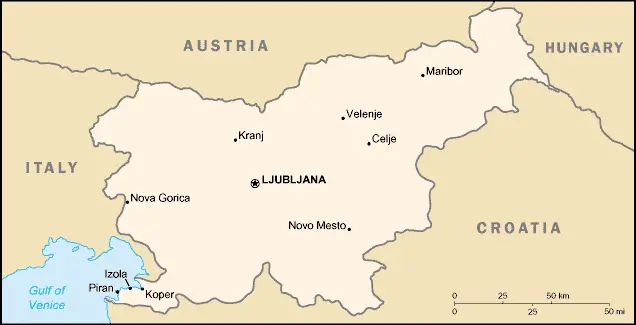 Slovenia Map Cia