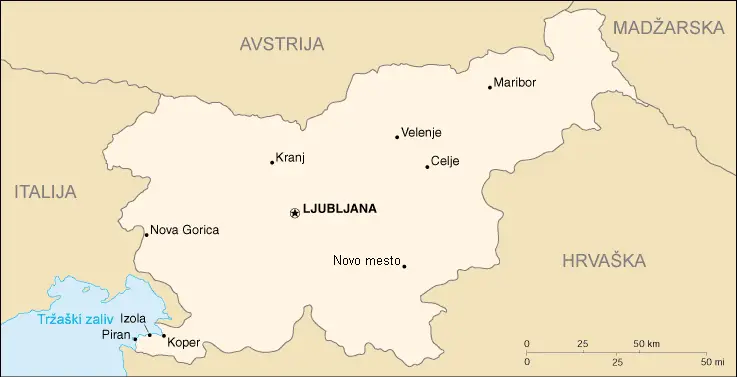 Slovenia Map Sl
