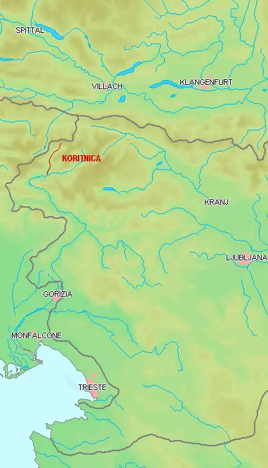 Slovenija Reke Koritnica