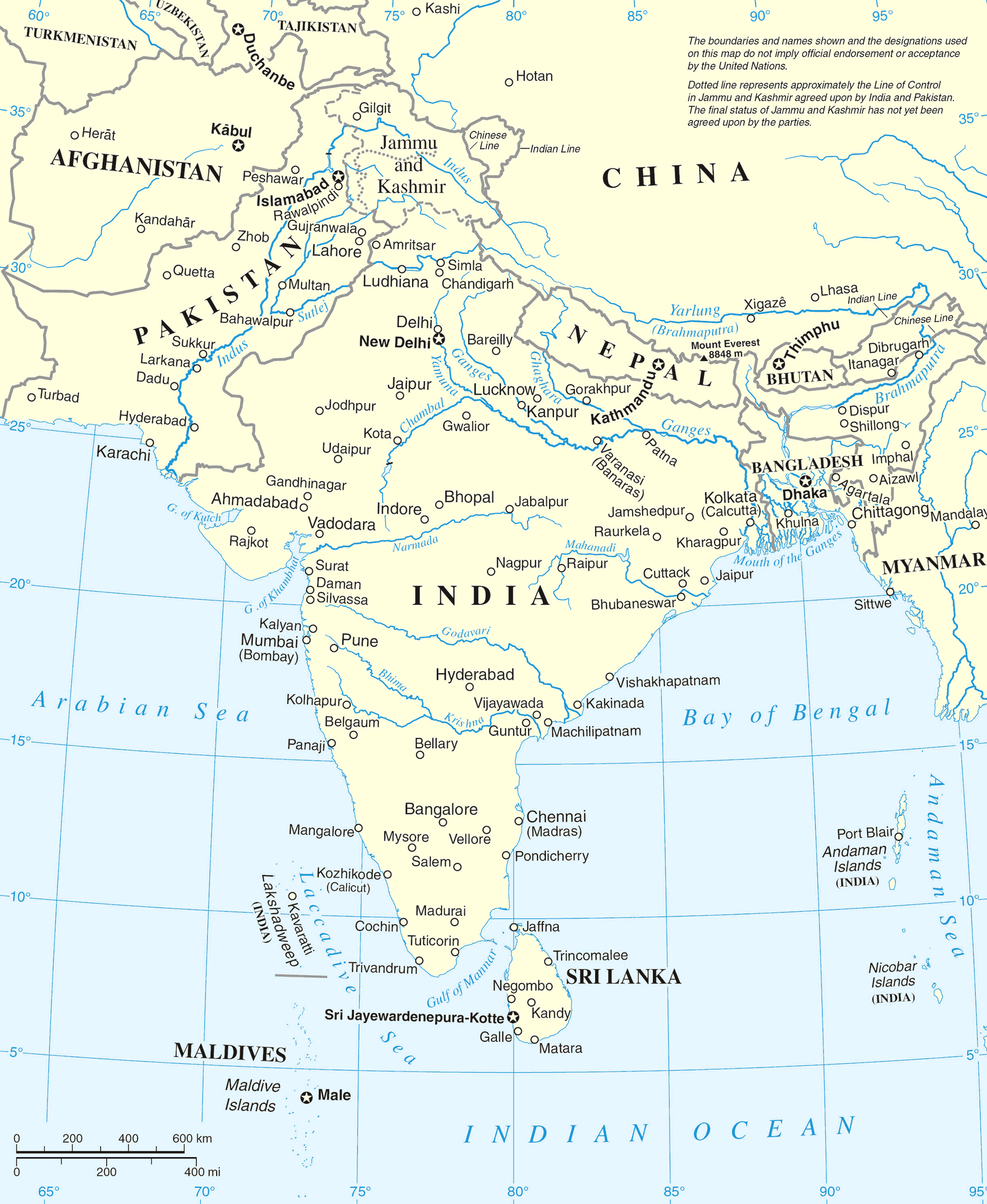 South Asia Map