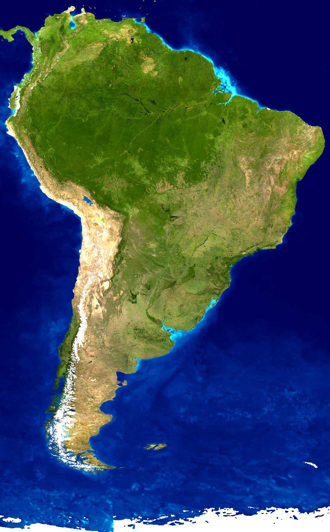 South America Satellite Image