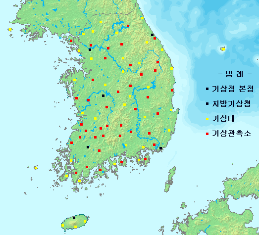 South Korea Meteorological Administration Map