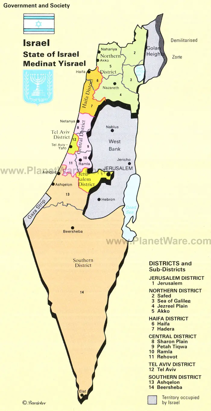State of Israel Map