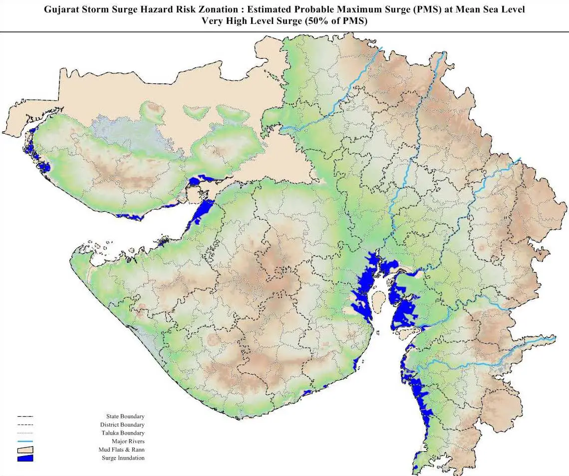 Storm Surge Hazard Map of Gujarat