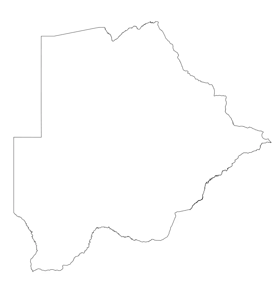 Svg Koort Botswana