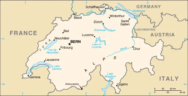 Svizzera Mappa