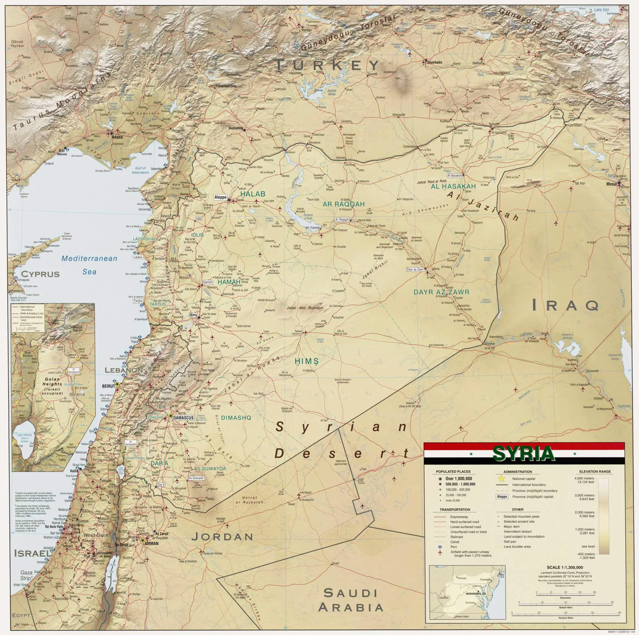 Syria 2004 Cia Map