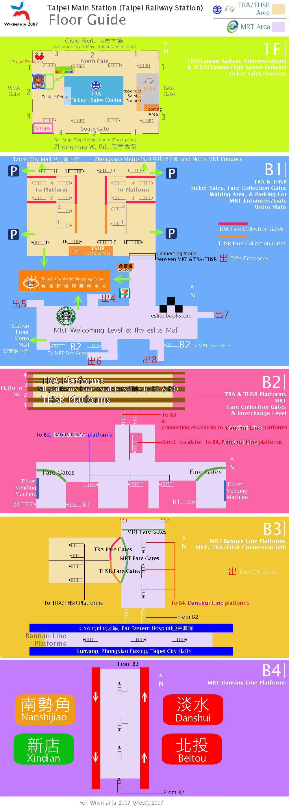 Taipei Main Station Floor Map