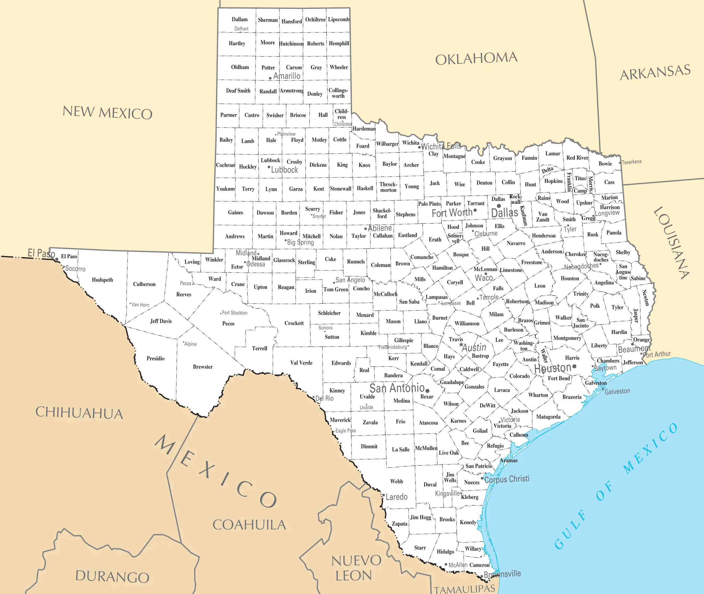Texas Cities And Towns