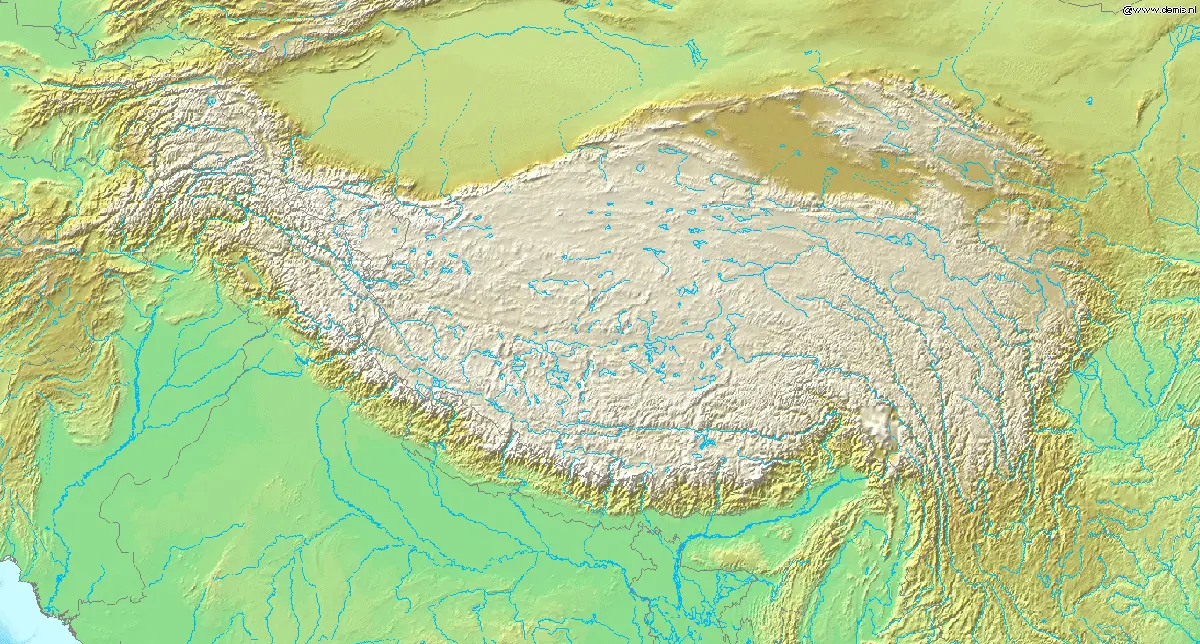 Topografic Map of Himalaya