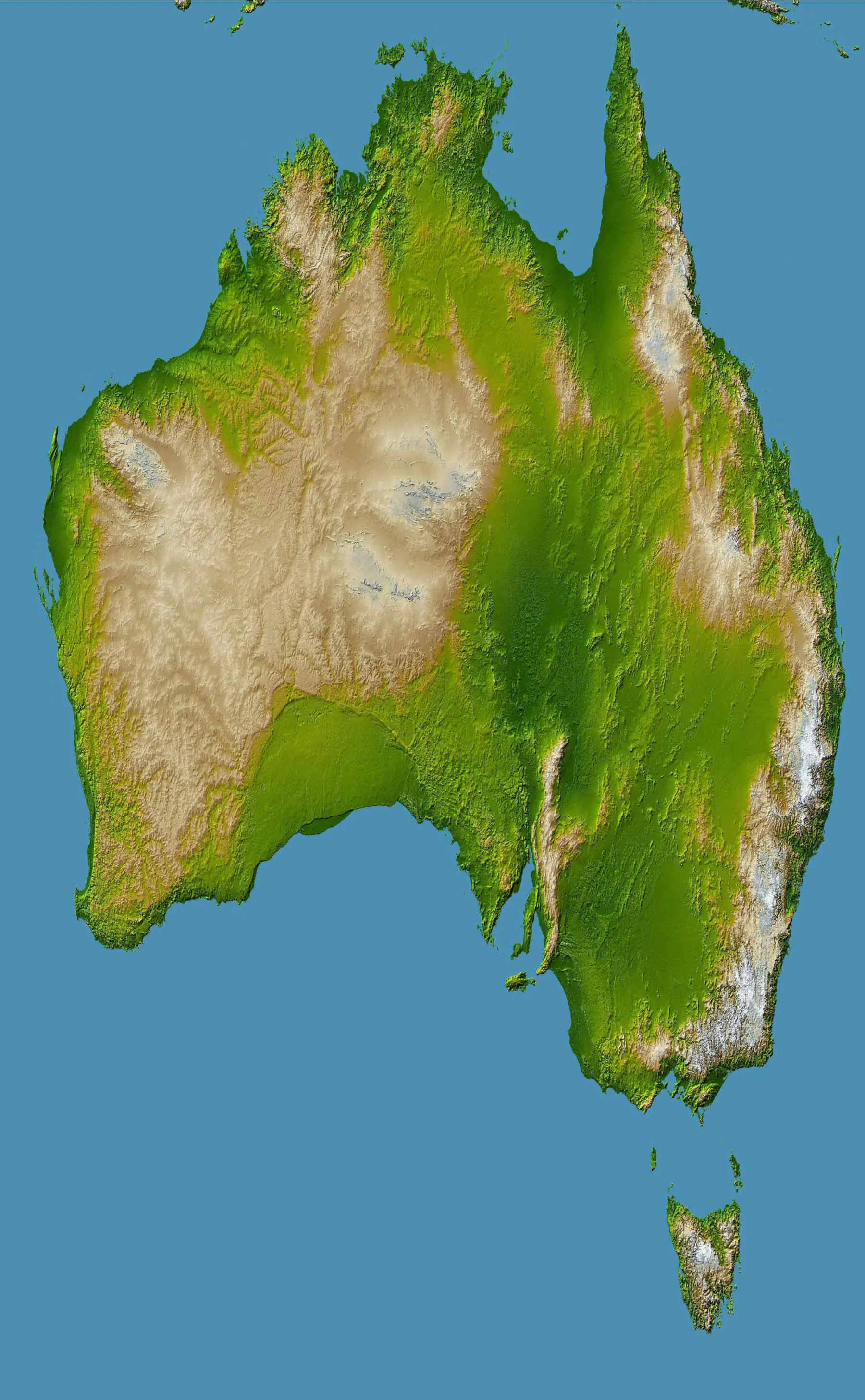 Topographic Map Of Australia Australia - Gambaran