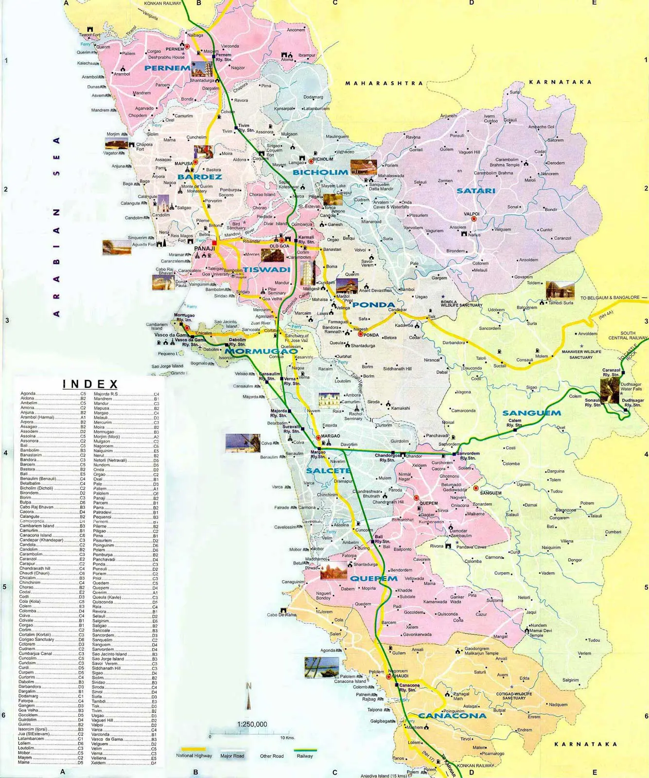 Tourist Map of Goa