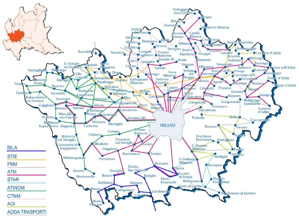 Transport Map Milan