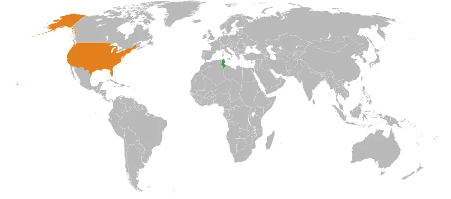Tunisia Usa Locator