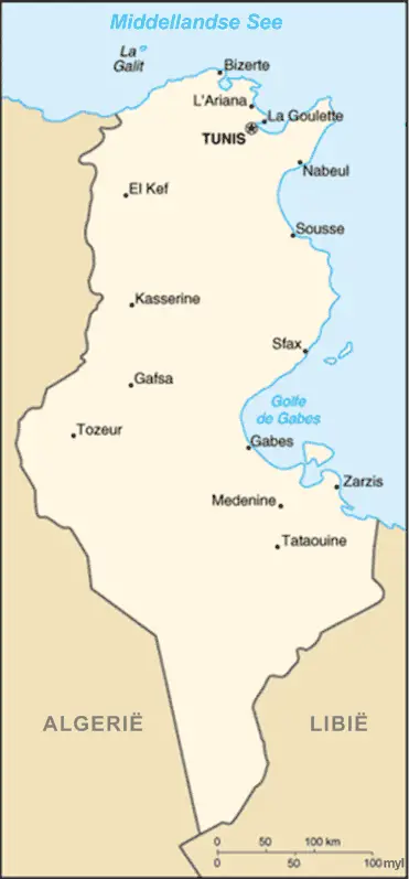 Tunisiekaart