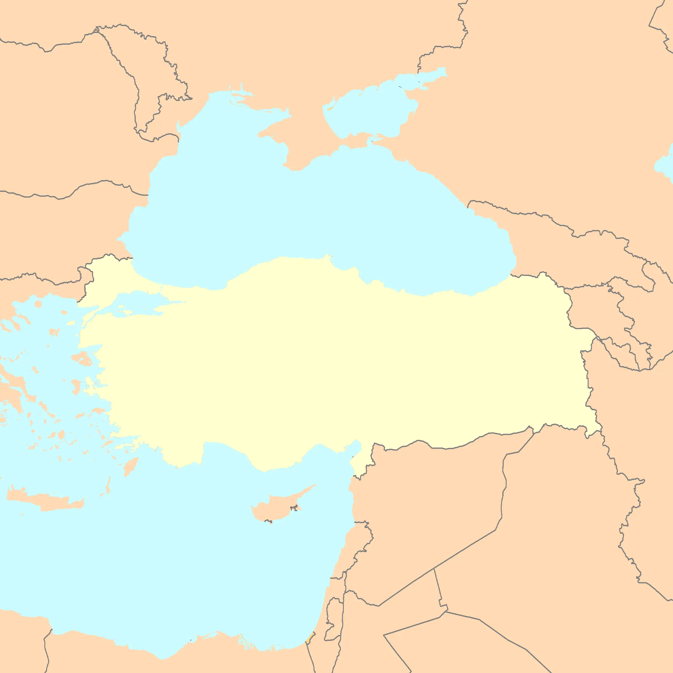 Turkey Map Blank
