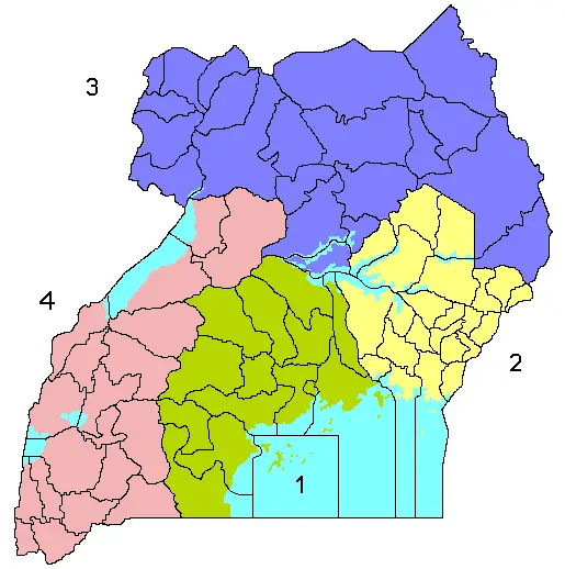 Ugandaregionsnumbered