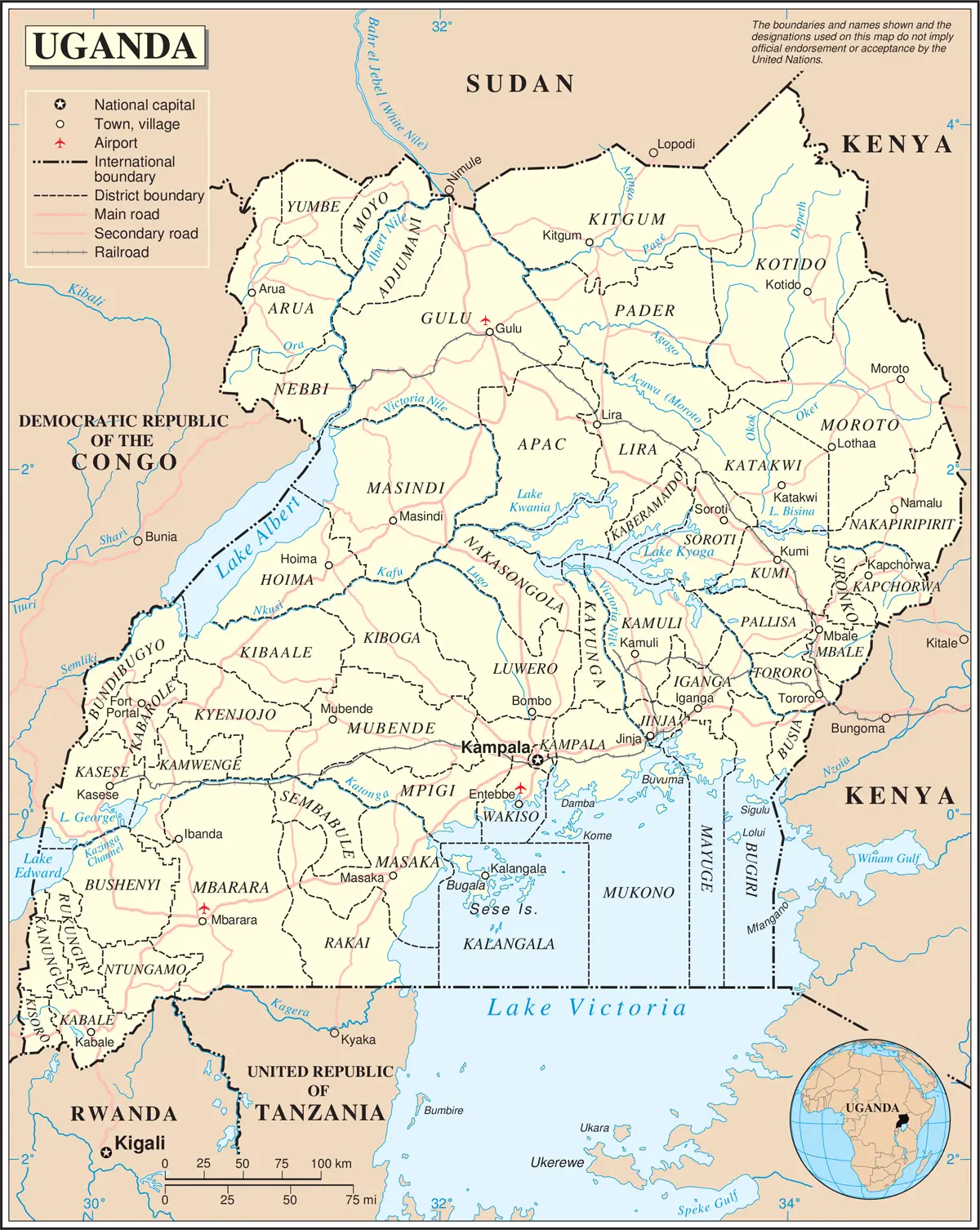 Un Uganda • Mapsof.net